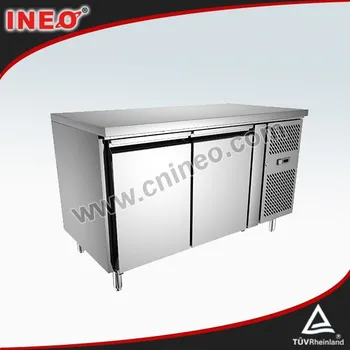 2 Door Stainless Steel Kitchen Equipments Chest Work Table Chiller