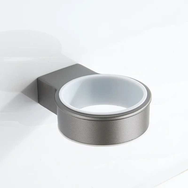 
Design Bathroom Accessories Zinc Single Tumbler Holders Glass Toothbrush Holder 