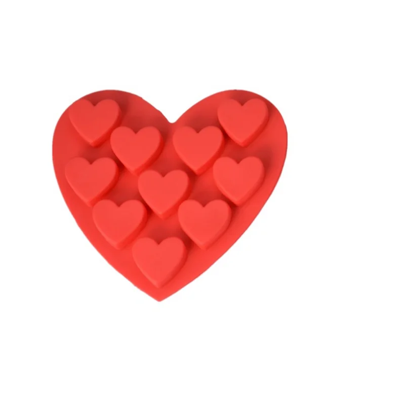 Custom 100% Food Grade Silicone Heart Shape Ice Cream Tray Silicone Ice Cube Tray Factory Supplier