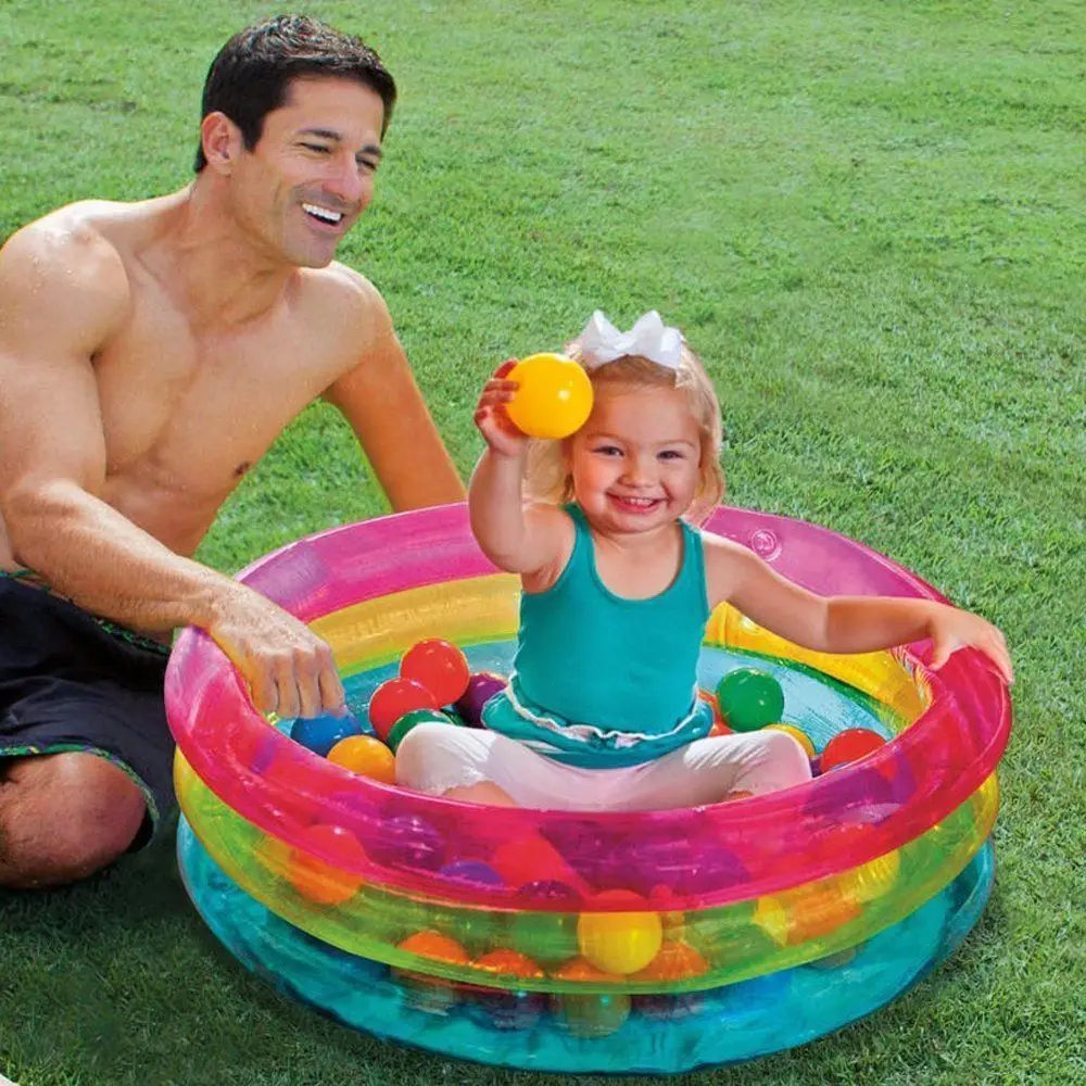 INTEX 48674 Inflatable Classic 3-Ring Baby Ball Pit Pool