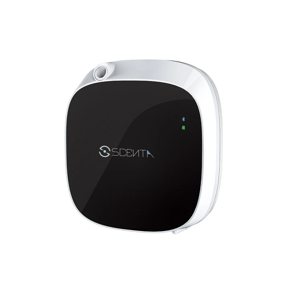 

Hottest essential oil battery powered aroma diffuser, White or black panel+white machine body