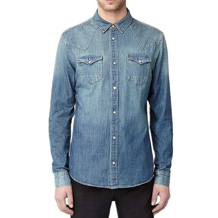 Fubotevic Mens Cotton Washed Long Sleeve Turn Down Collar Solid Button Down Shirts