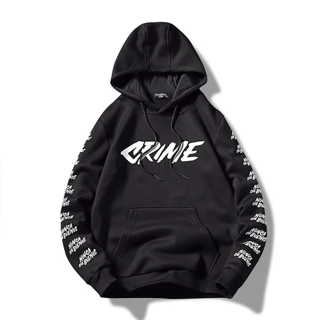 

Custom Made Street Style Printed Letter Plain Black Sports Hoodies Sweatshirts Men Hip Hop, As shown