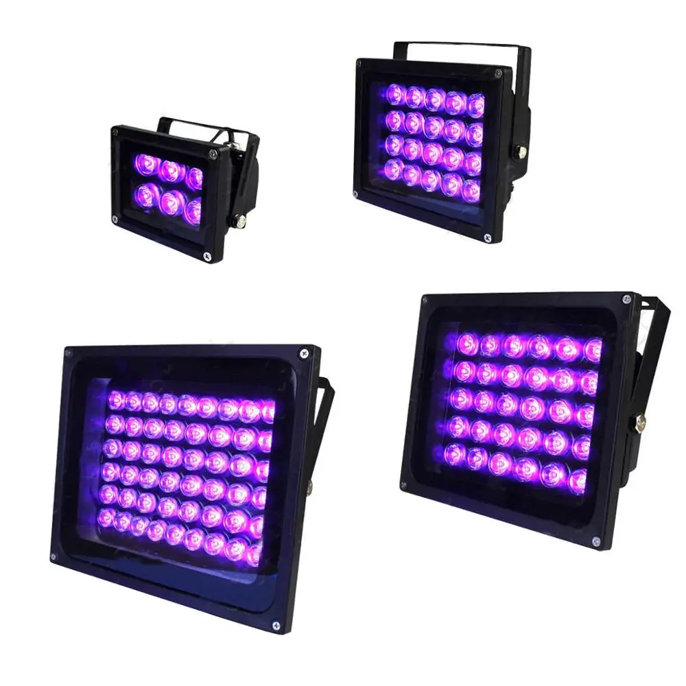 High Power 18W Ultra Violet UV LED Flood Light Party Neon Glow Curing UV Light Black Light