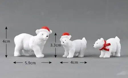 Christmas gift polar bear decoration miniature keychain jewelry animal decoration