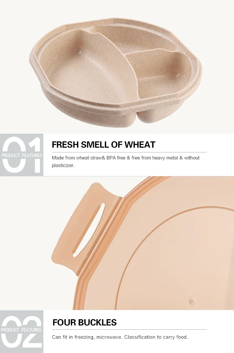 Japanese Bento Box Microwavable Wheat Fiber Bento Box Wheat Straw Bento