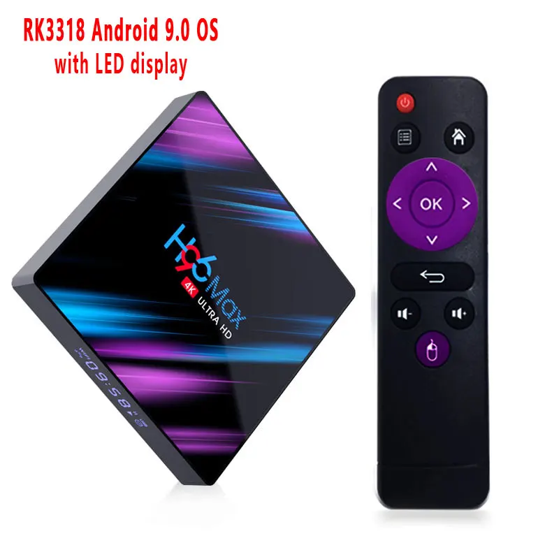 

Superior quality H96 max RK3318 H.265 4K VP9 Video decoder smart tv box android 9.0 4gb ram 32gb rom