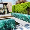wholesale blue green custom bulk colored crushed landscaping slag glass rocks for gabion