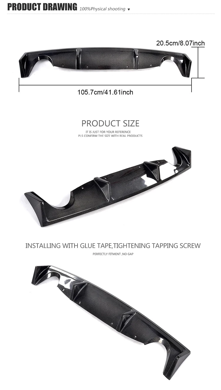 Carbon Fiber 350z Rear Diffuser Lip Fit For Nissa N 350z 20032006