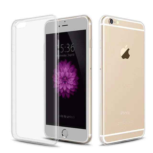 

silicone ultra thin soft fashion transparent cover back case for iphone 6 6s