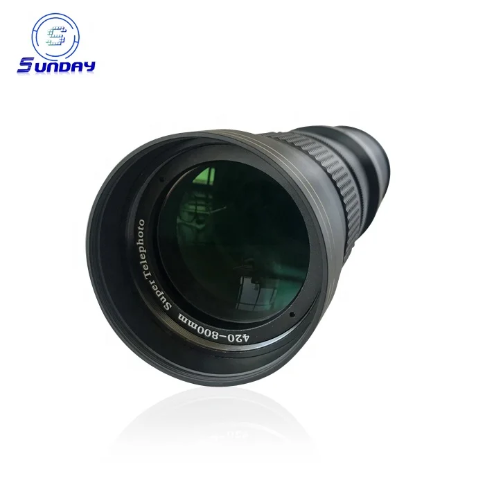 

420-800mm f/8.3 Zoom Telephoto Lens Manual Focus For Digital Camera, Black