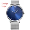 Private Label OEM Watch Manufacturer Simple Design Your Own Watches Men Leather and Mesh Strap Watch Logo