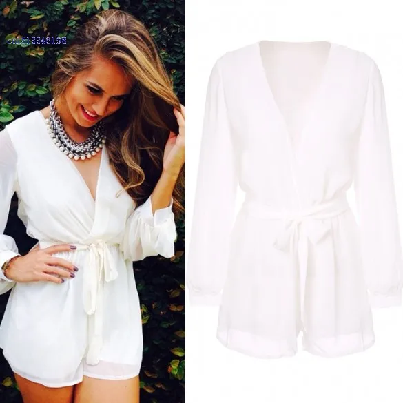 white chiffon jumpsuits