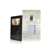 multi buttons 1 to 4 users stainless outdoor station 4 inch handfree cheap video door phone intercom system for apartments