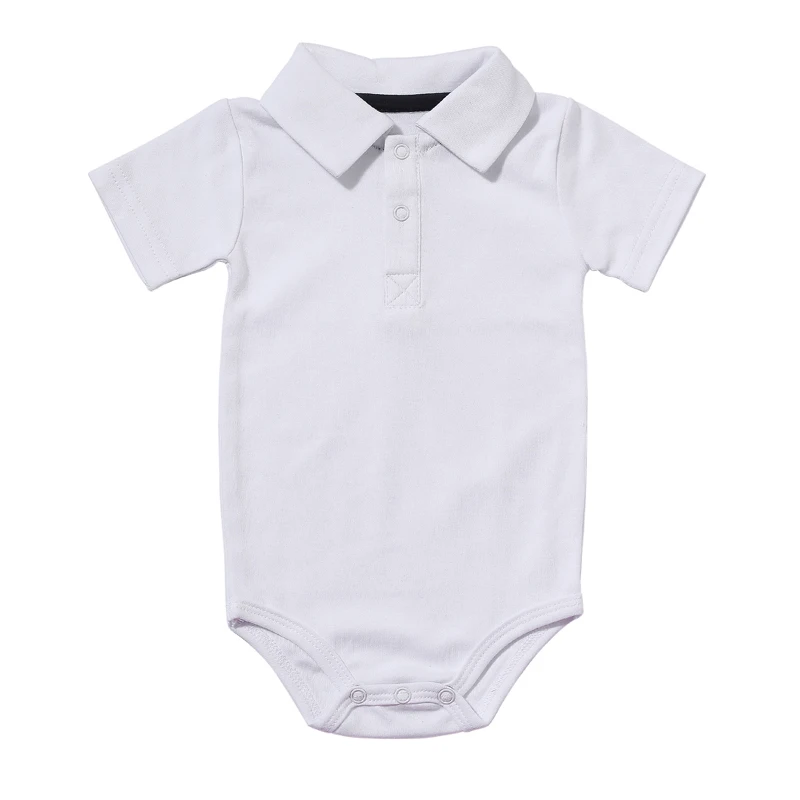 
Baby boys summer clothes 100% cotton Polo Collar Baby Romper custom bodysuits Blank Body Suit 0-2 years Baby clothes for Newborn 