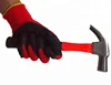 13 G red liner black crinkle latex gardening glove work