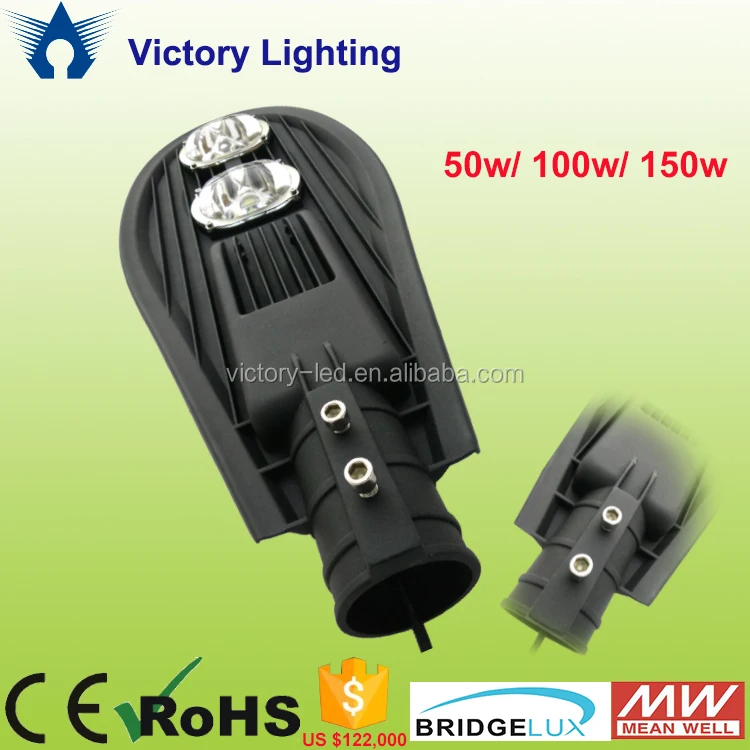 Bright Lenses All In One 50W 100W 150W Cob Led Street Light Highway Fixture With Adjustable Bracket