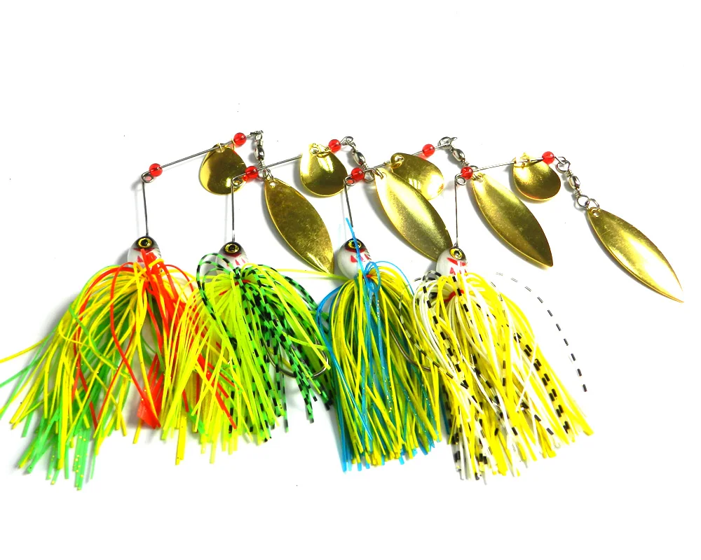 

Spinner baits fishing lure spinner buzz bait 20.5G spoons,nakehead ,rubber jig, 4 available/unpainted/customized