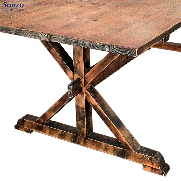 Rustic Wooden Folding Table For Farmhouse Event Venue Dining Buy