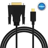 USB C To DVI Cable,USB 3.1 Type C to DVI 6FT Black Cable ,Support DVI 4k@30HZ for MacBook Pro/iMac