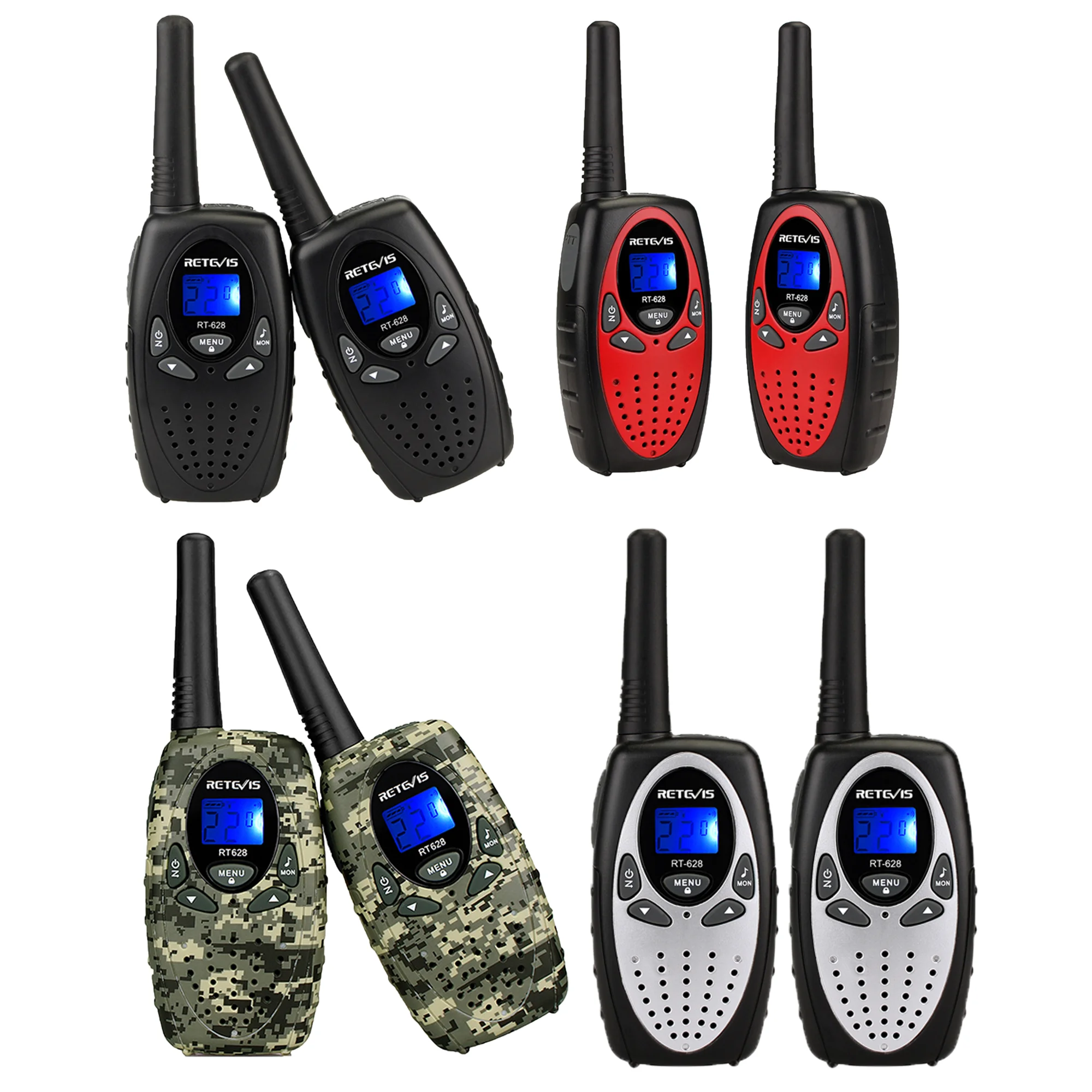 

Retevis RT628 Kids Toys Walkie Talkies 8Channel PMR446 UHF446.00625-446.09375MHz two Way Radio For Children's Xmas gift (1Pair)