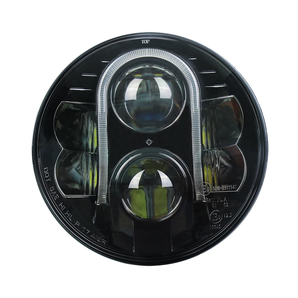 7"Iinch Led Round Sealed-Beam DRL Motorcycle Headlight with DOT E Approval Number