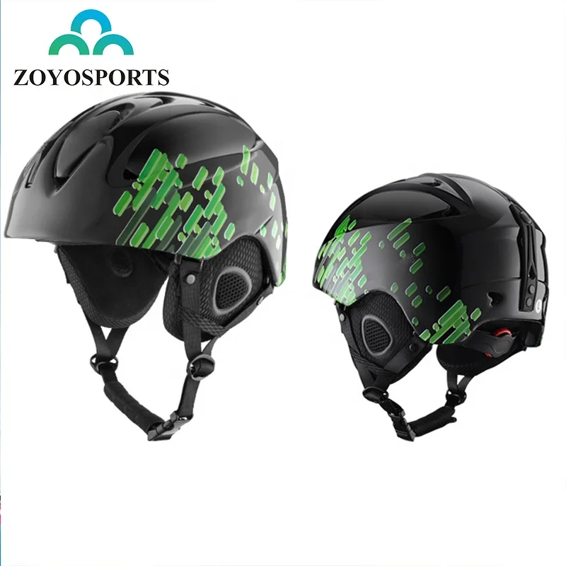 

ZOYOSPORT Custom Winter warm Helmet Sports Snowboard Full Face Helmet Ski Skate Helmet, Black green