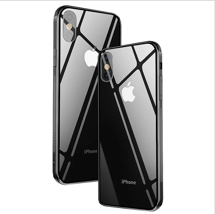 

Top selling 9H Clear Rubber side Shockproof TPU + GLASS Mobile phone cases for Xiaomi Mi 9 MIX 3 Nova 4 P30 Pro lite Realme 3