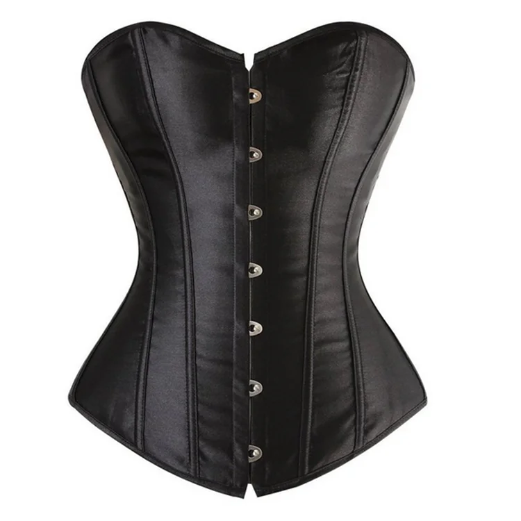 

Elegant Waist Training Corset Sexy Women Plus size Satin Overbust Embroidered Corset Bustier Top, White, blue , pink, rose, black ,red