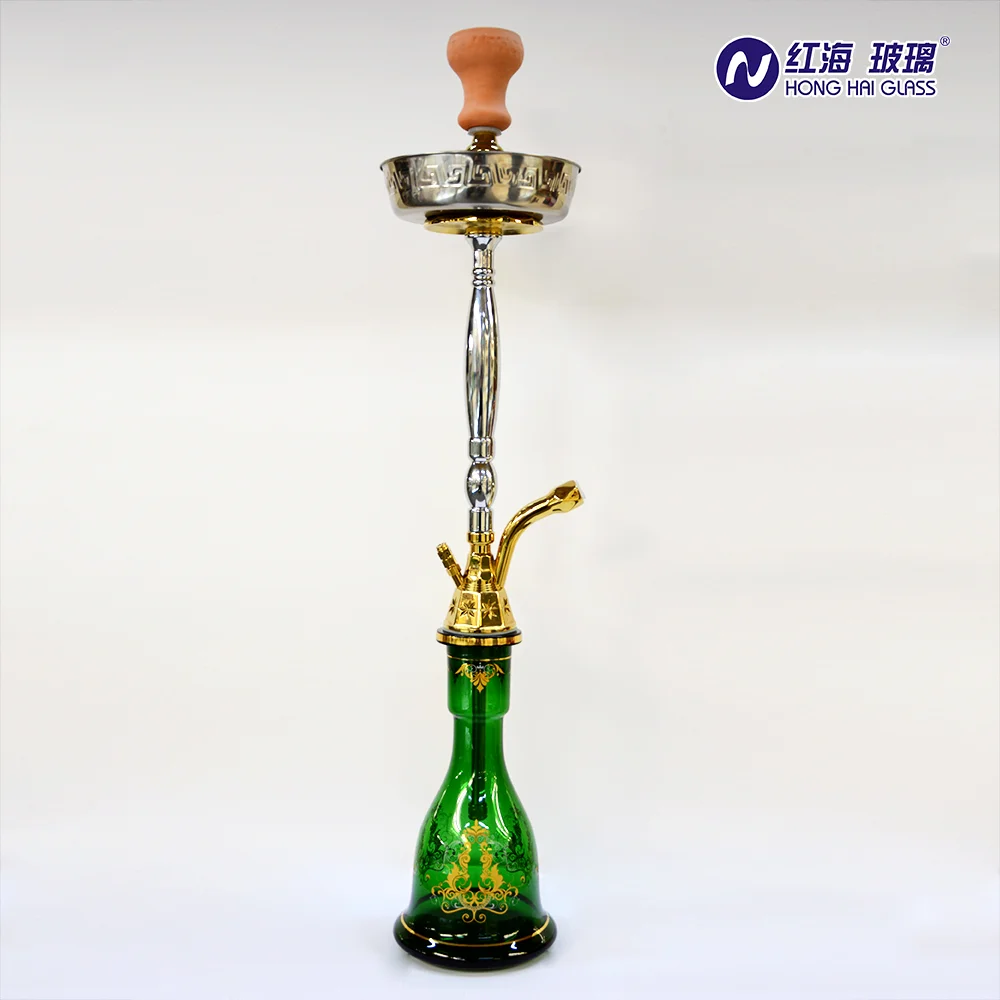 Blue Shishabucks Hookah And Real Gold Rim Handmade Shisha Pot Glass Hookah Buy Shisha Pot