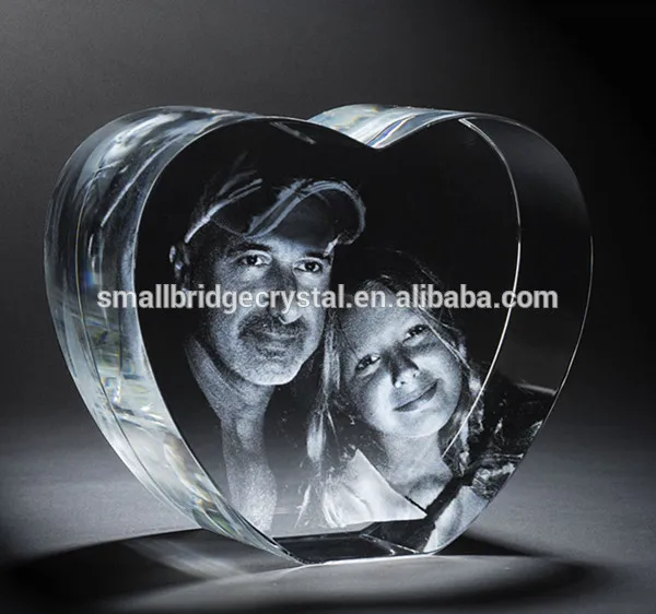 2D Laser Engraved Crystal Photo Frame Custom Crystal Graduation Souvenir manufacture