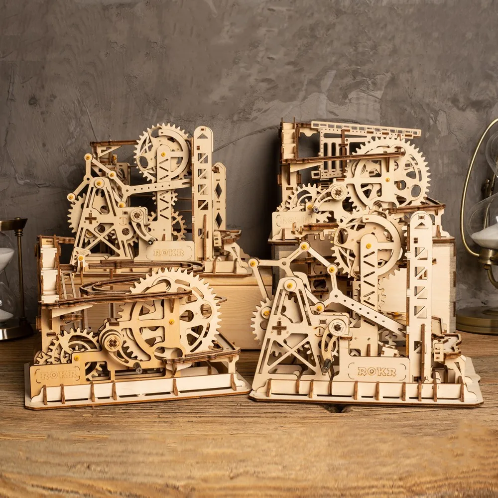 Robotime Mechanical Gears Moving Wooden 3d Puzzle Model Buy Diy