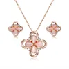 Fashion Pink Opal Jewelry Set Gold Plated Jeweleries Jewelry Sets For Women Wholesale NS8039571