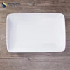 9" 10" 12" 14" 16" Super White Porcelain Plate Soft Rectangle Bone China Plates
