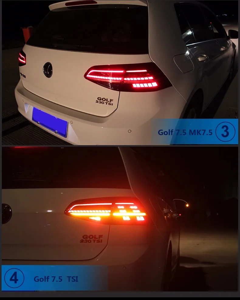 Adt Golf 7 Mk7 Led Rear Tail Lights Golf 7.5 Mk7.5 Led Tail Light