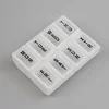 clear plastic medicine detachable case 8 compartment day pill box child proof double push button weekly push button