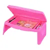 Hot sell in amazon Portable activity plastic folding kids children study table with storage