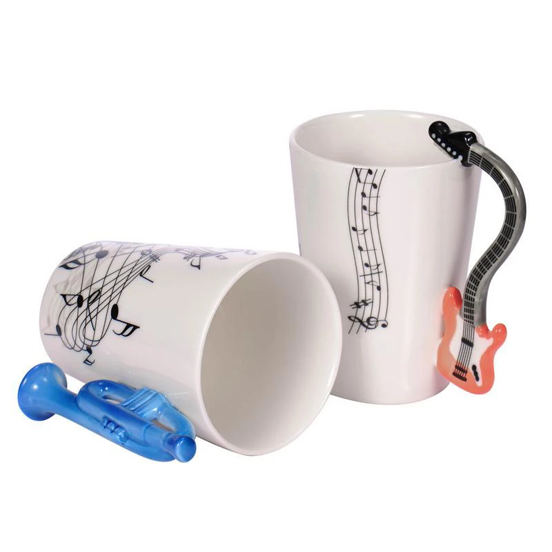 

Zogifts Free logo Ceramic Coffee Cup Handmade Guitar 3D Mug