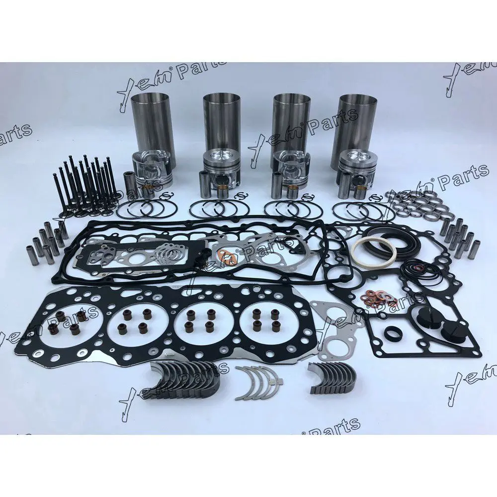 4JJ1 Rebuild Kit With Valves Engine Bearings Cylinder Liner Full Gasket Kit For Isuzu Engine