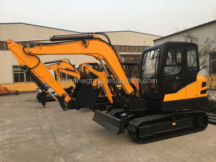 hot sale China 60hp crawler excavator 6.5 ton with hydraulic hammer for sale