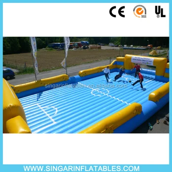 inflatable water soccer field