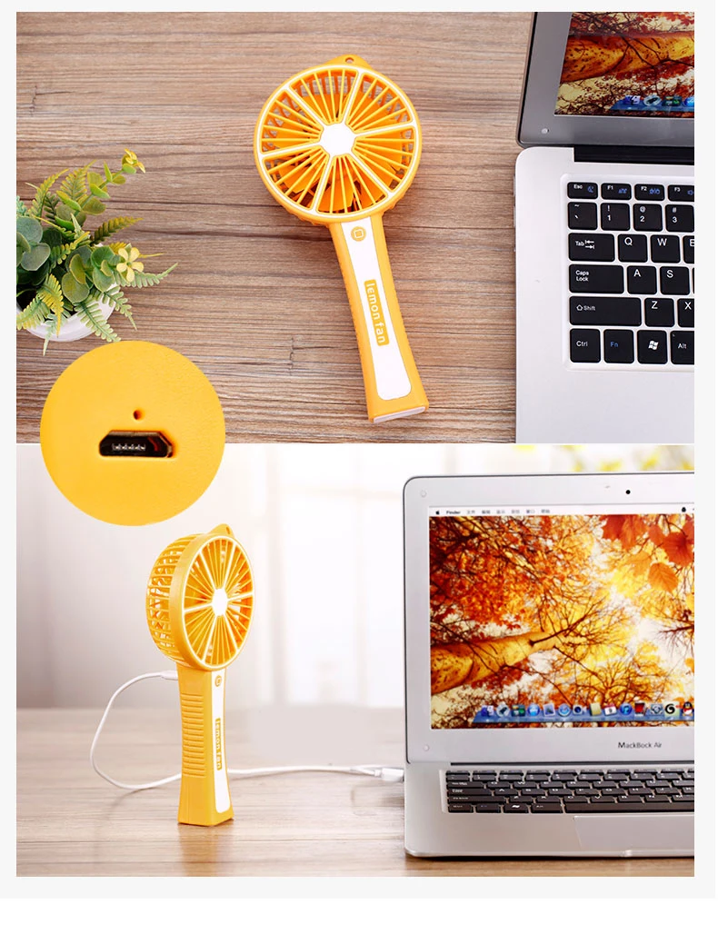 kc certificate 2018 handy fan rechargeable mini fan lemon fan for sale