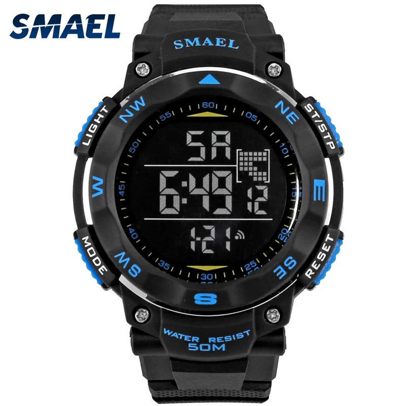 

SMAE Digital Watches 1235 30m Waterproof Sport Watch LED Casual Electronics Wristwatches Dive Swimming Watch Led Clock Digital, N/a