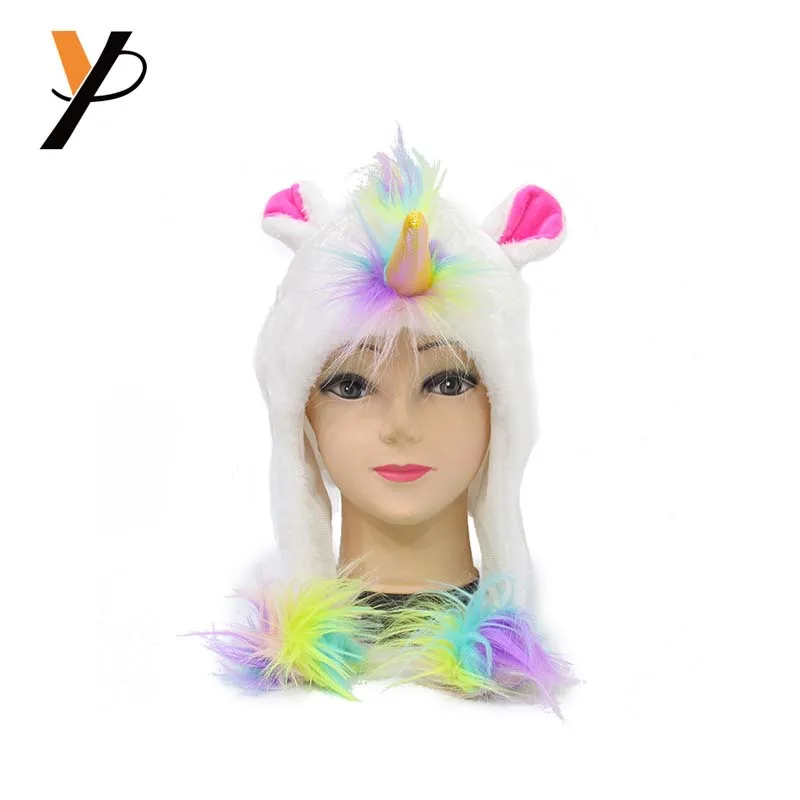 plush unicorn hat