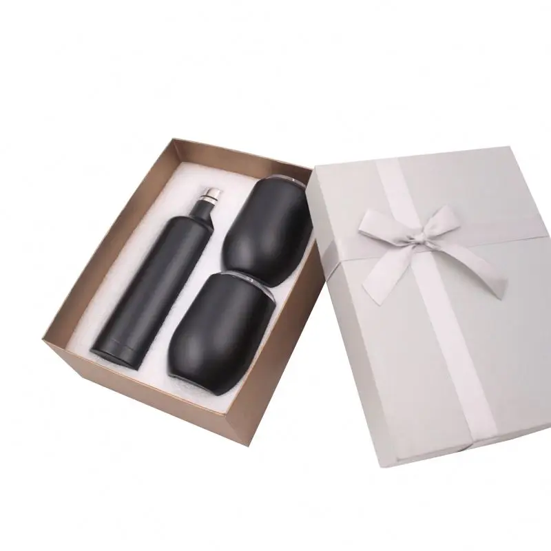 

Black powdering gift set wholesale hydro vacuum nano alkaline thermos water bottle, Customized color