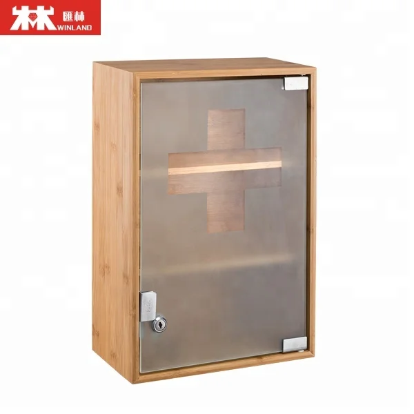 Bamboo Wall Mounted Medicine Cabinet Buy Wall Mounted Medicine Cabinet Metal Medical Cabinet First Aid Box Product On Alibaba Com