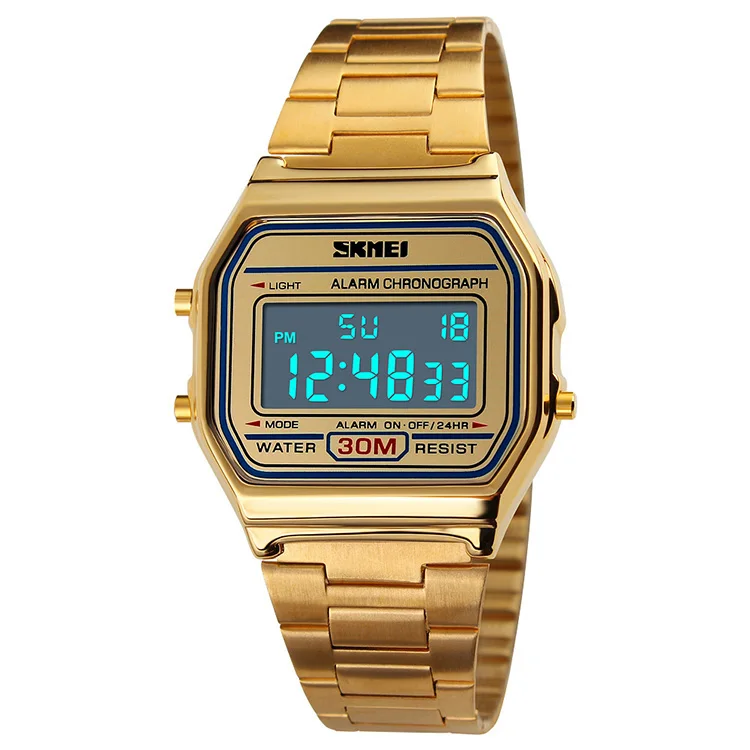 

Digital watch SKMEI 1123 hot selling thailand watches men watch case stainless steel rose gold, 6 colors