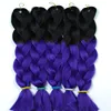 Wholesale price synthetic single color jumbo braiding hair 24 inch expression crochet braiding hair