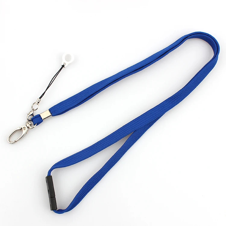 Printed Polyester Pen Holder Neck Fancy Silicon Ring Lanyard With