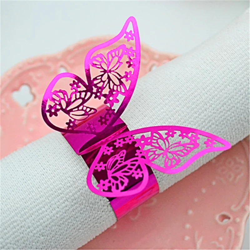 Beautiful Butterfly Napkin Ring Laser Cut Paper For Wedding Party ...